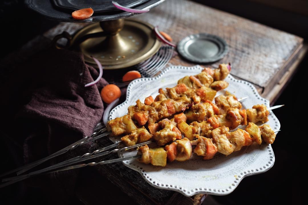 蜜汁咖喱鸡肉串【北鼎烤箱食谱】