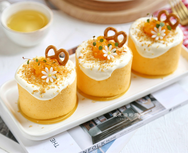 黄桃奶油小蛋糕
