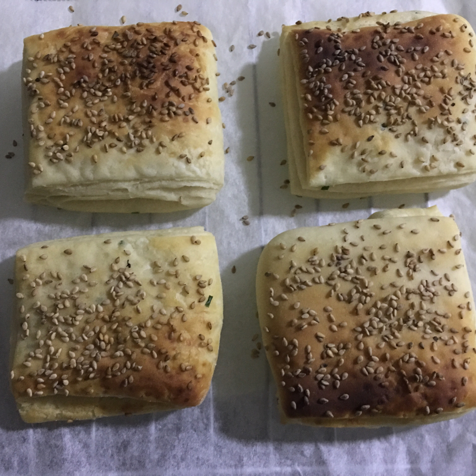 椒盐发面千层饼