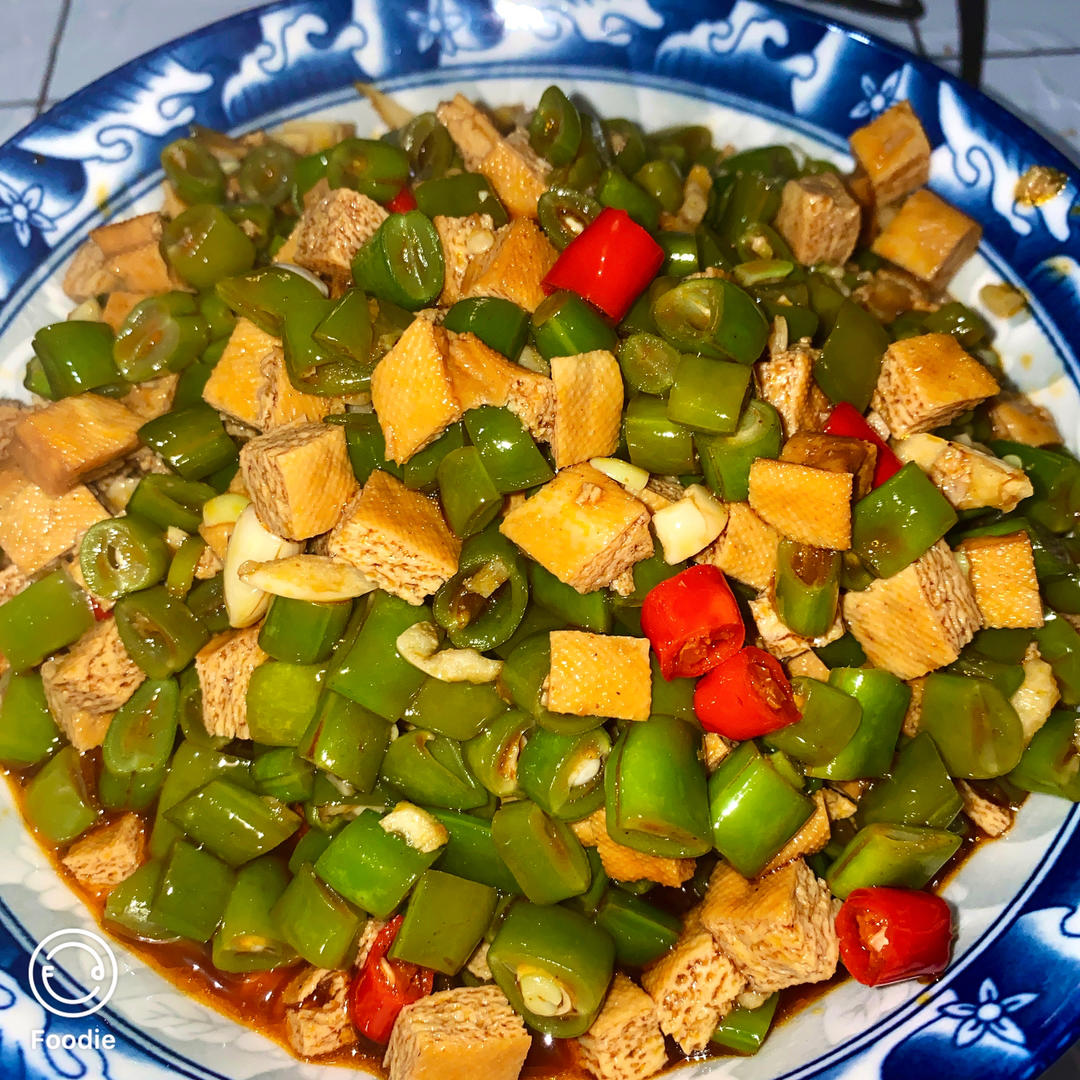 豇豆肉末炒豆干