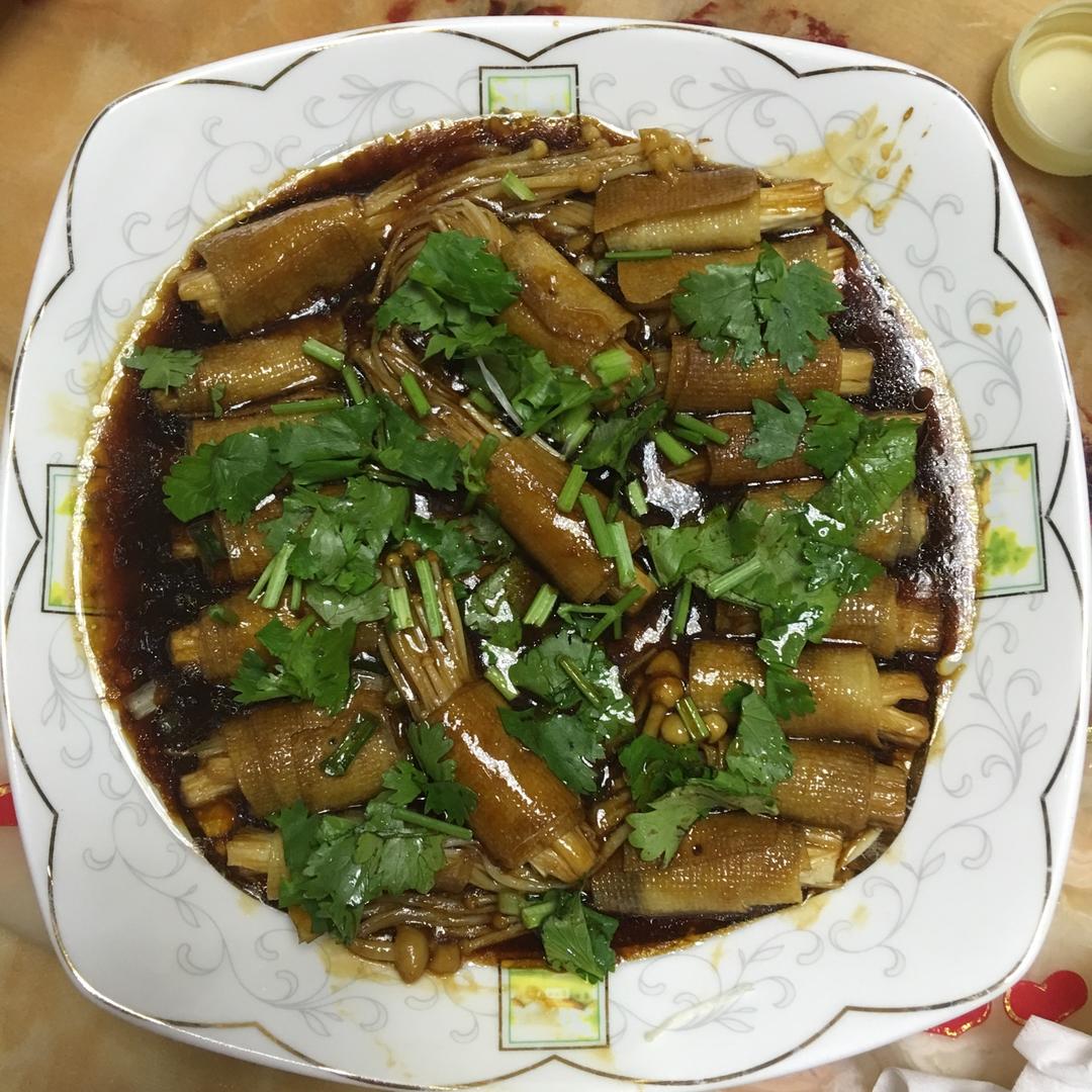 ⚡️减肥减脂素菜啃起❗️金针菇豆皮卷