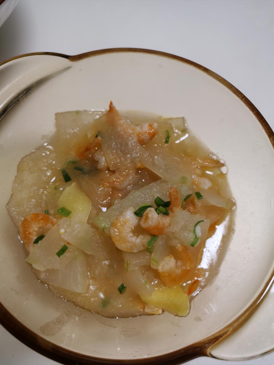 海米烧冬瓜新手菜超级简单好吃