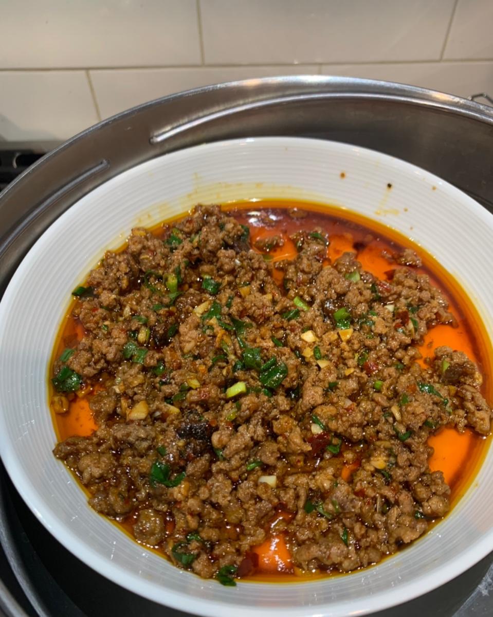 巨嫩滑肉末蒸蛋 大人小孩都爱吃