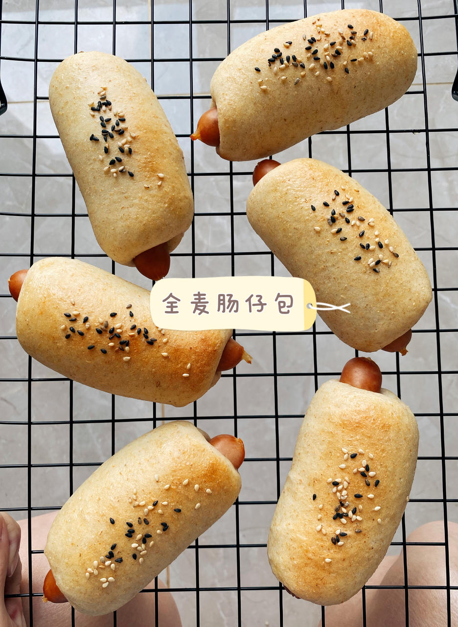 黑麦全麦香肠面包 100%全麦30%黑麦 无油无蛋无奶