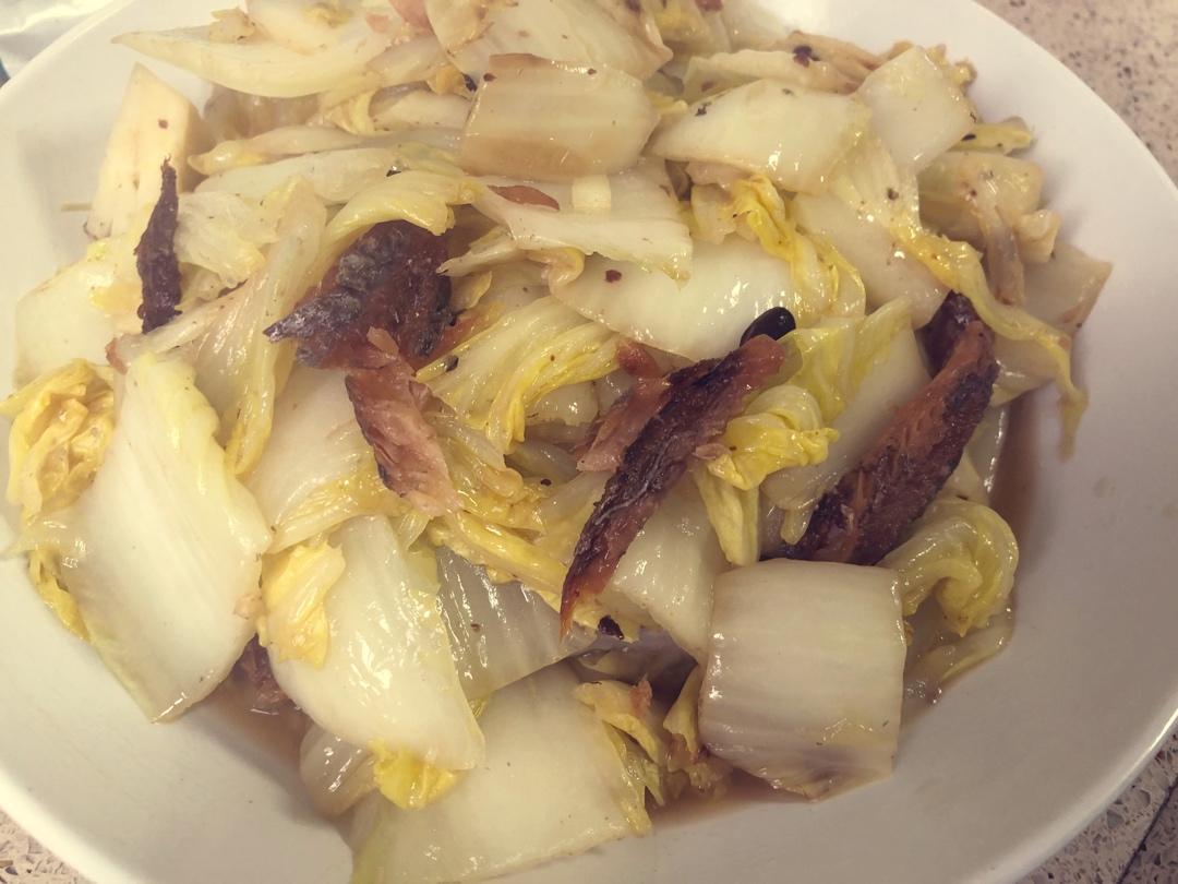 【快手菜】豆豉鲮鱼炒大白菜