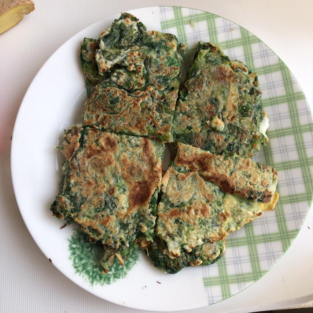 菠菜鸡蛋饼