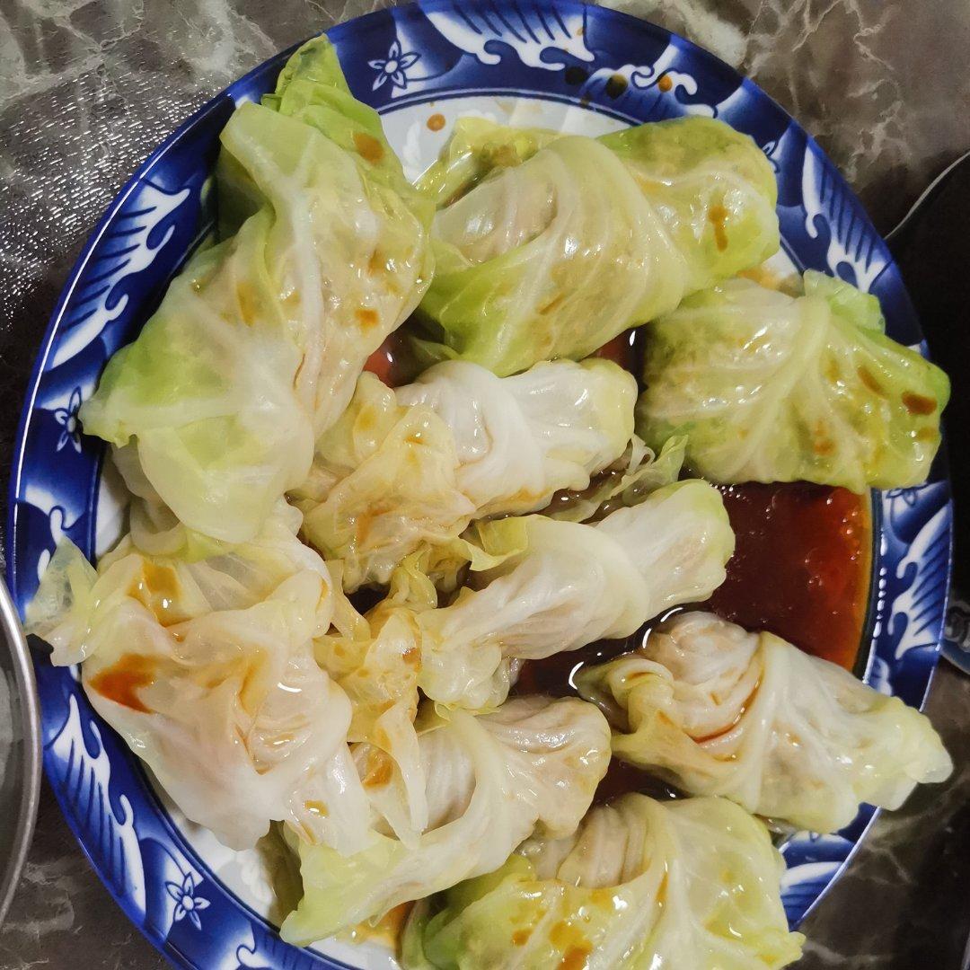包菜肉卷做的日式卷心菜包肉