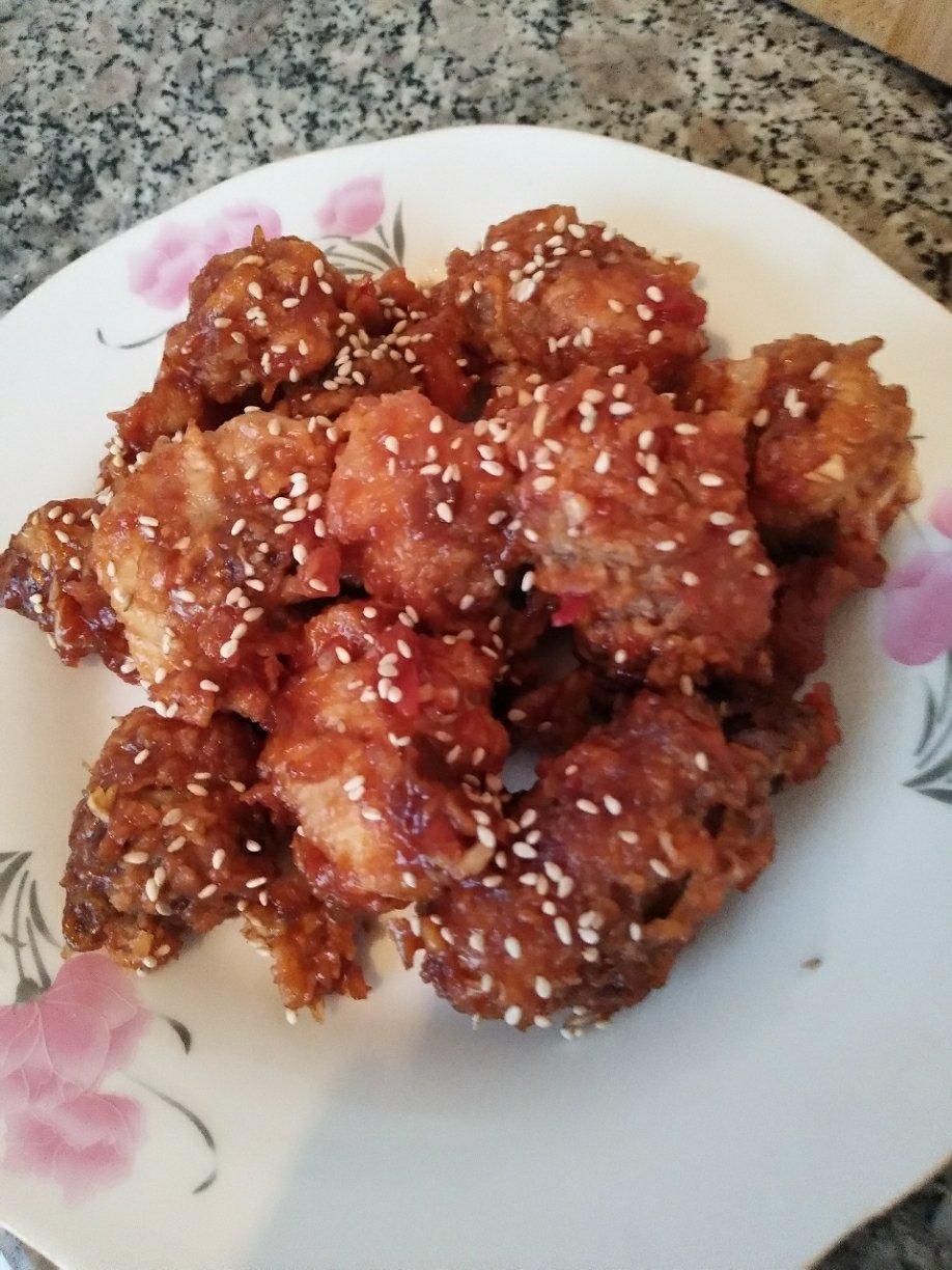 在家吃韩式炸鸡