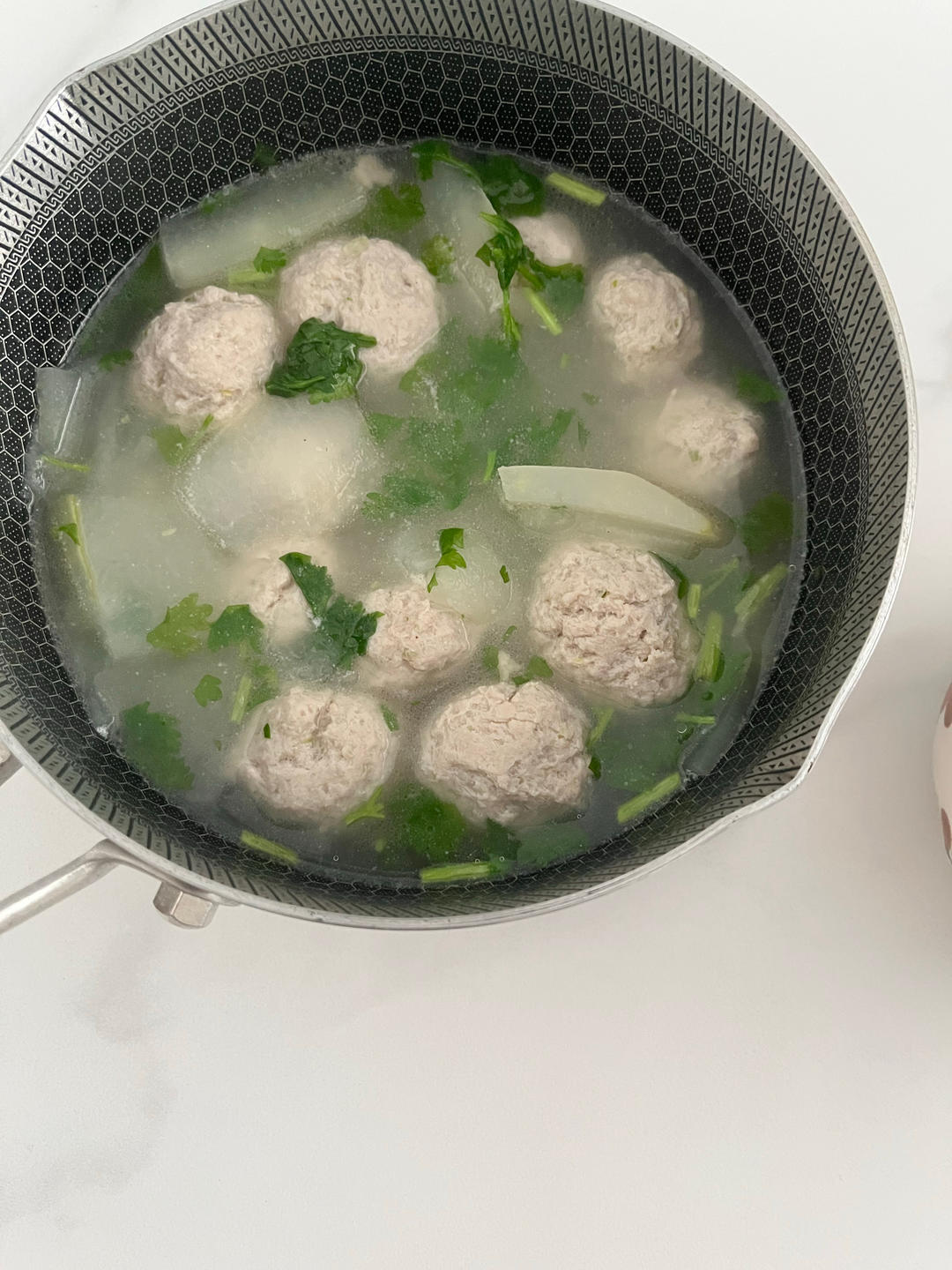 鲜美嫩滑，好喝不胖的冬瓜肉丸汤，做法巨简单
