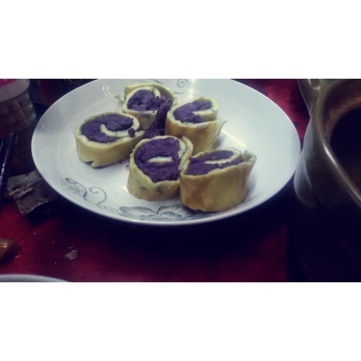 紫薯鸡蛋卷