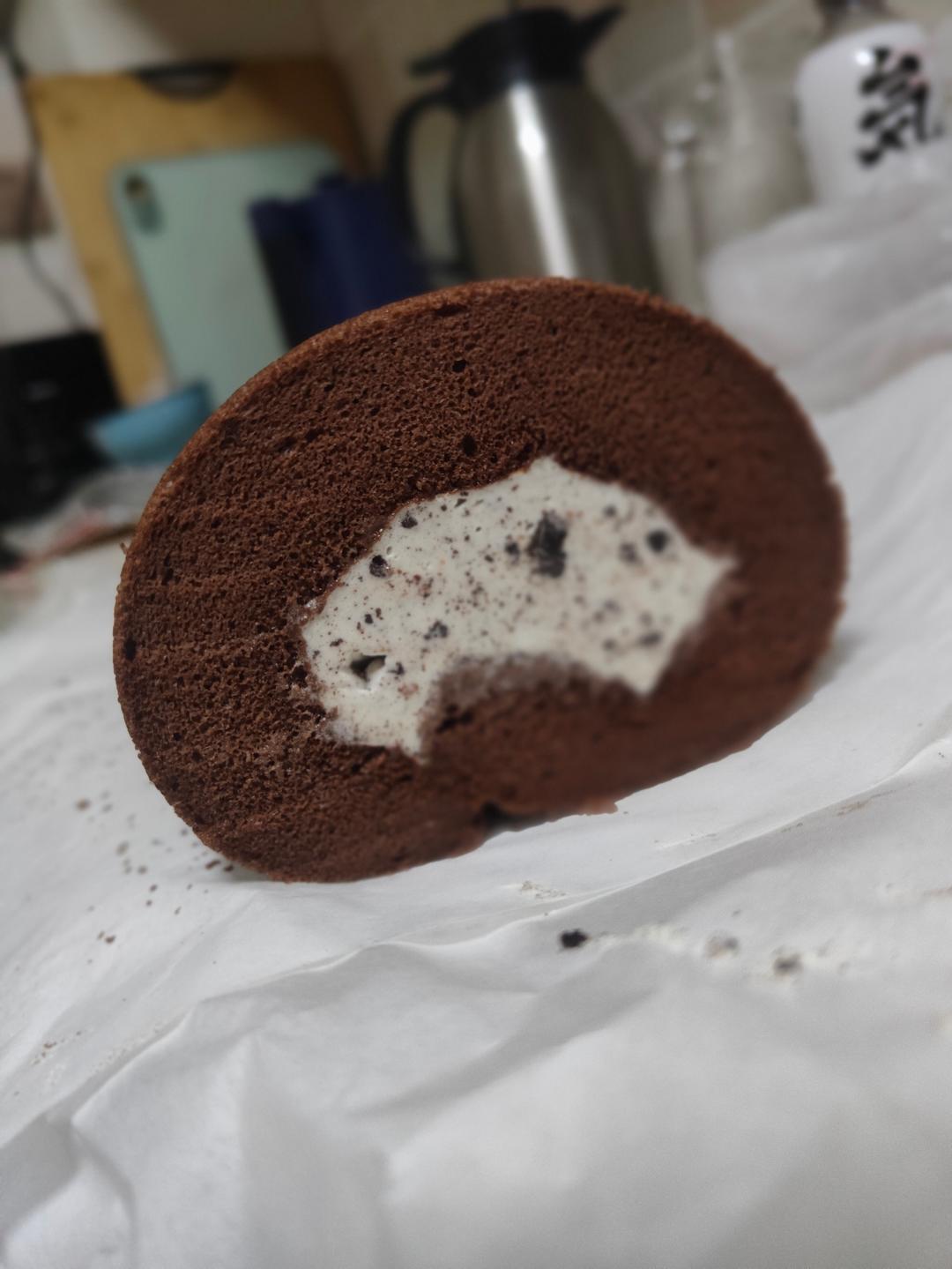 可可蛋糕卷(不消泡超浓郁巧克力口感)