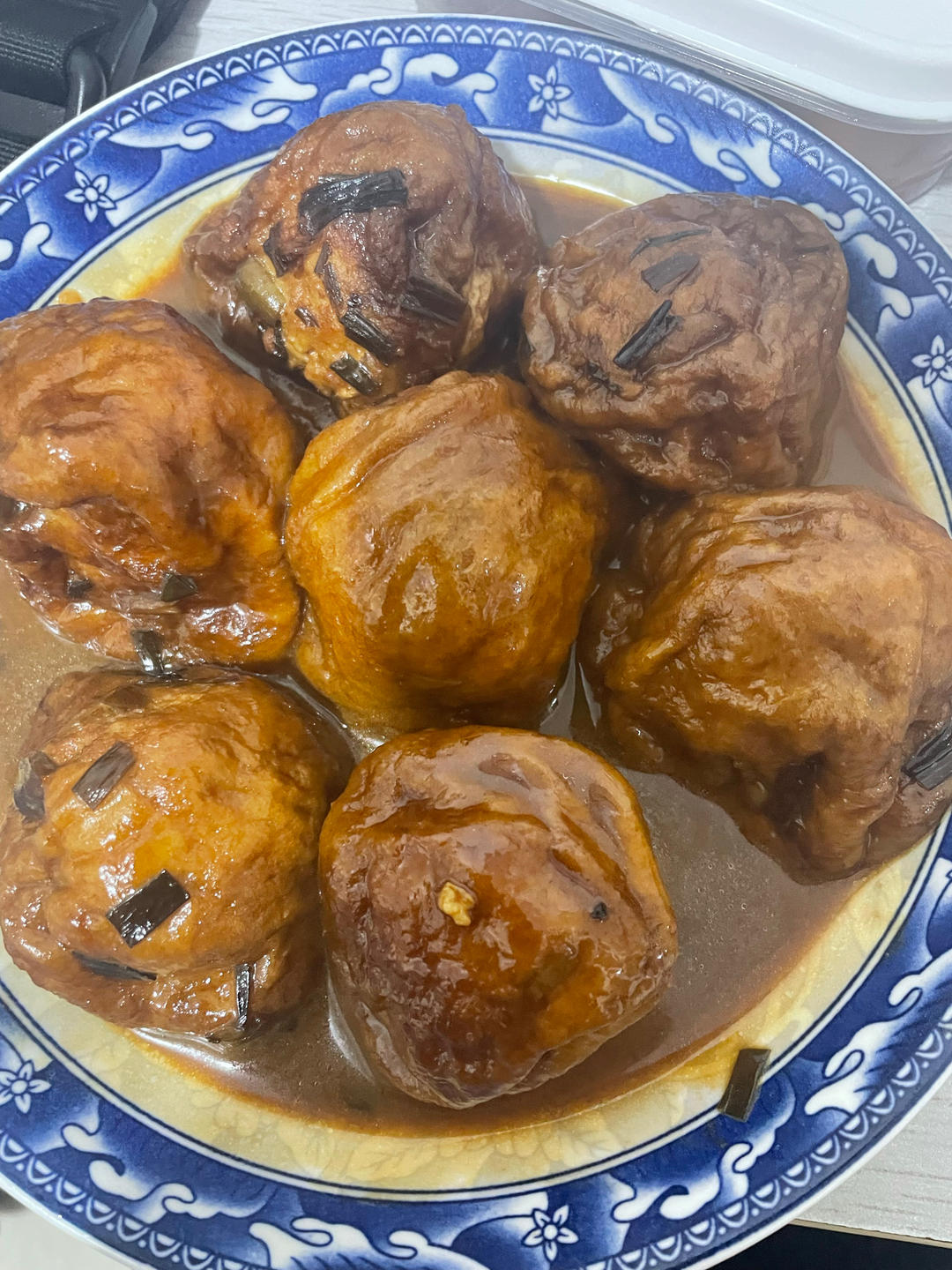 红烧油面筋塞肉
