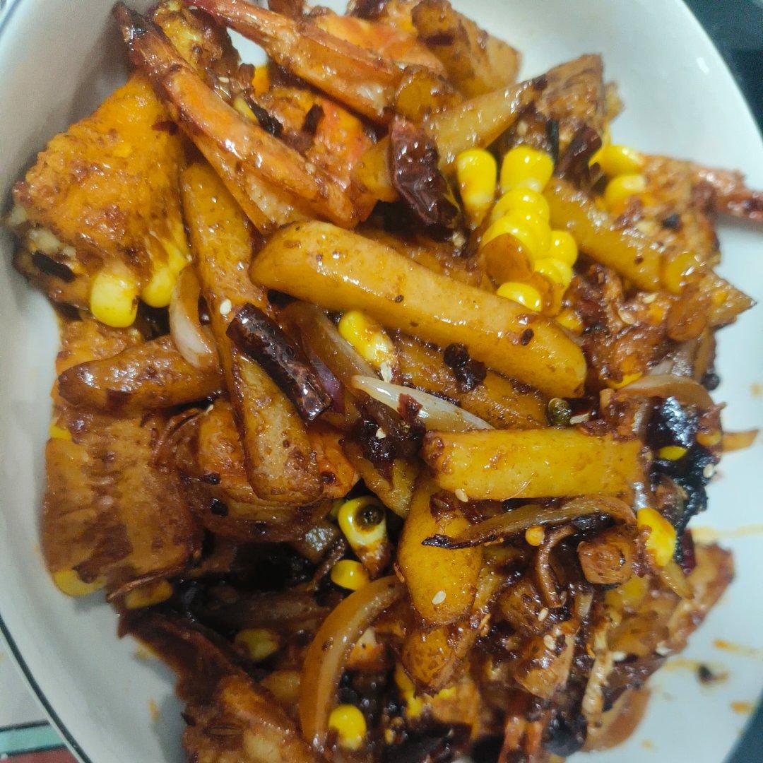 香辣干锅虾（下饭菜）