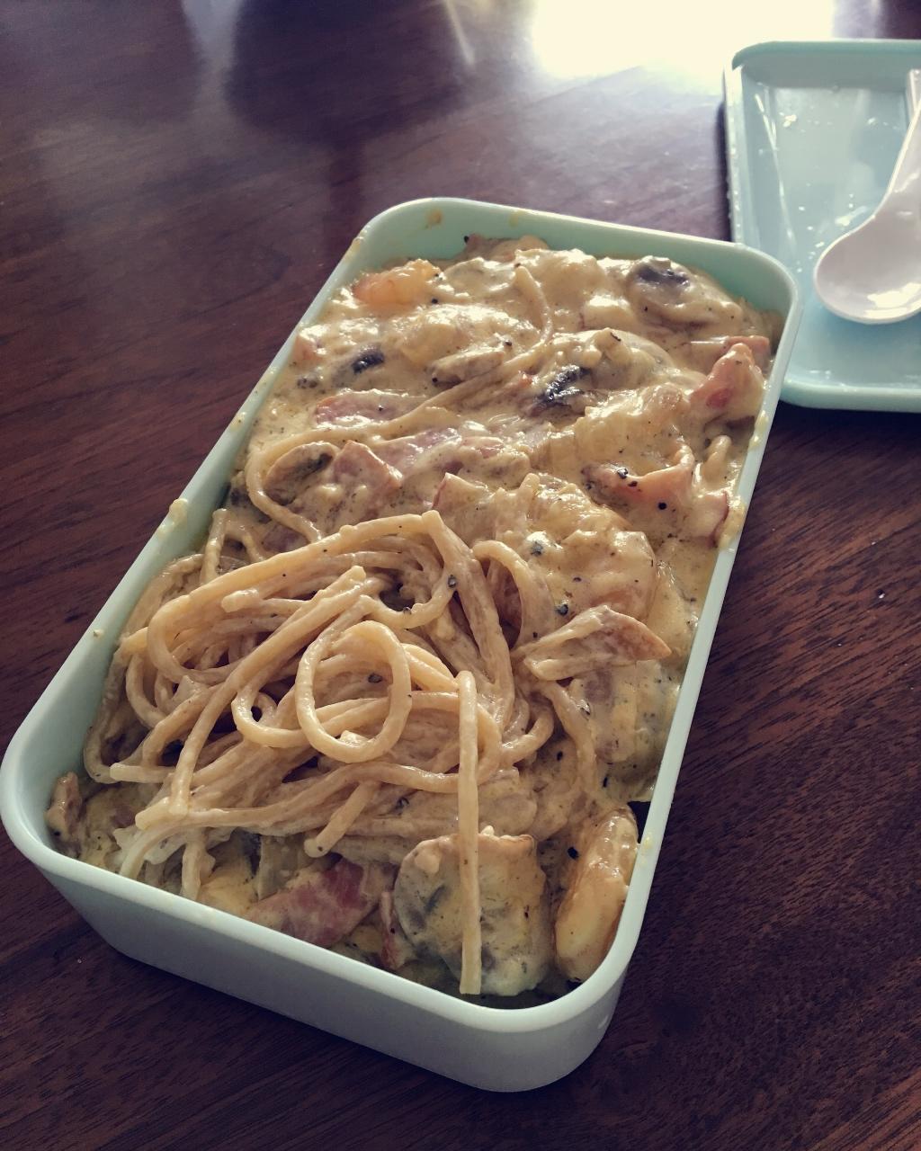 奶油大虾培根意粉