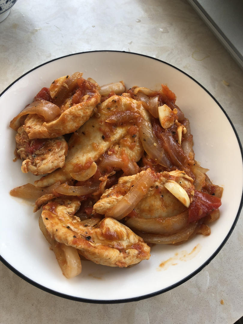 番茄炖鸡胸丨健康·三餐