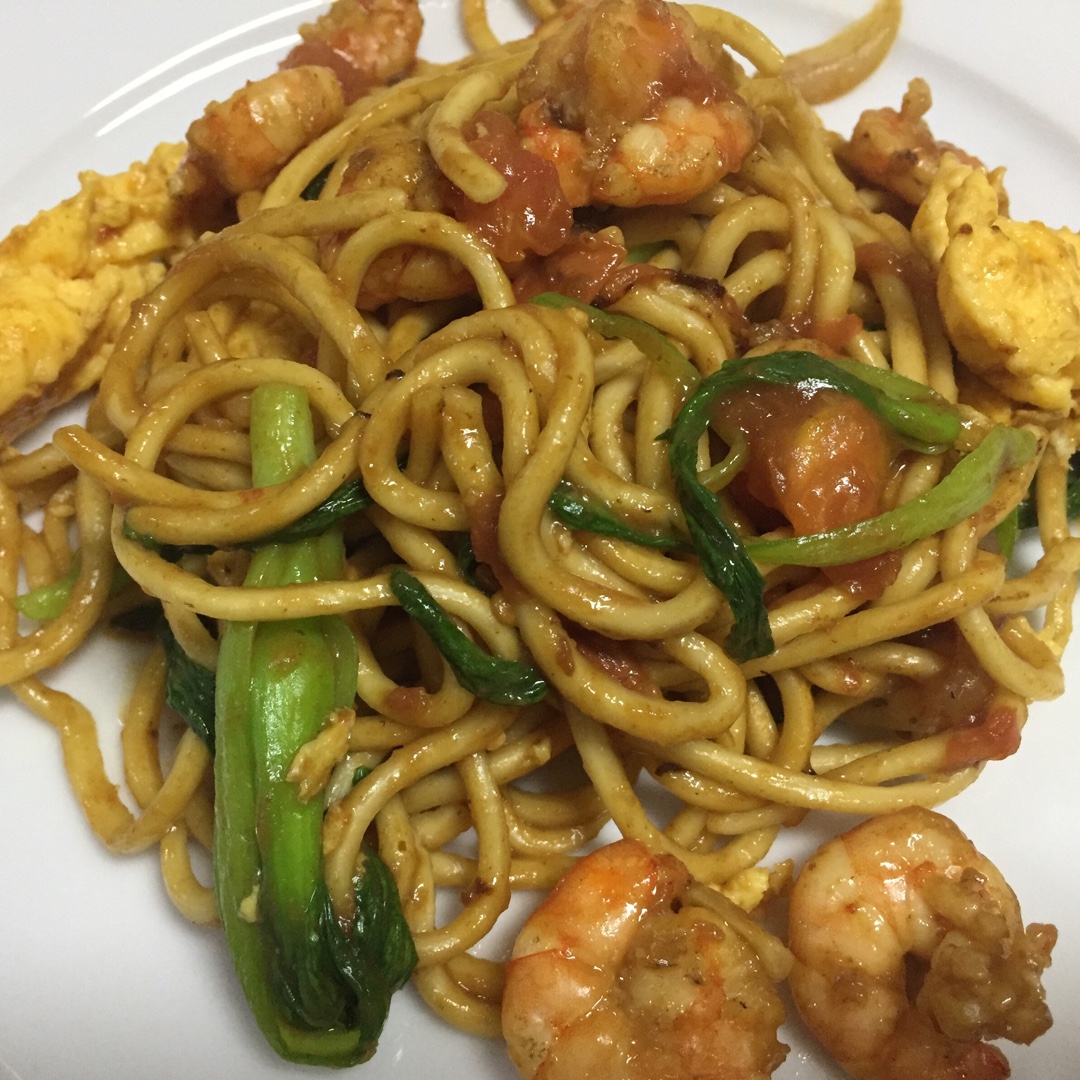 鸡蛋素炒面Fried Noodles Vegetarian