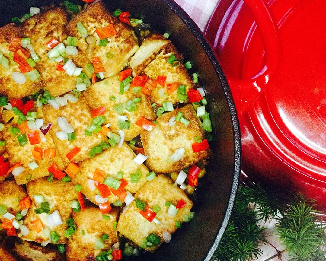 黄豆焖豆腐