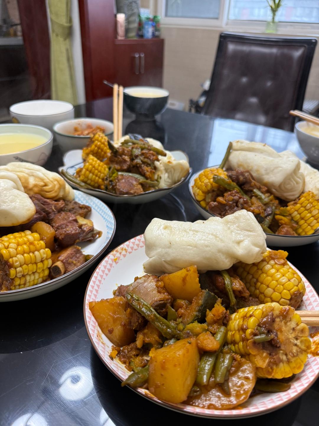 饭菜一锅出－土豆玉米排骨焖卷子【超详细】
