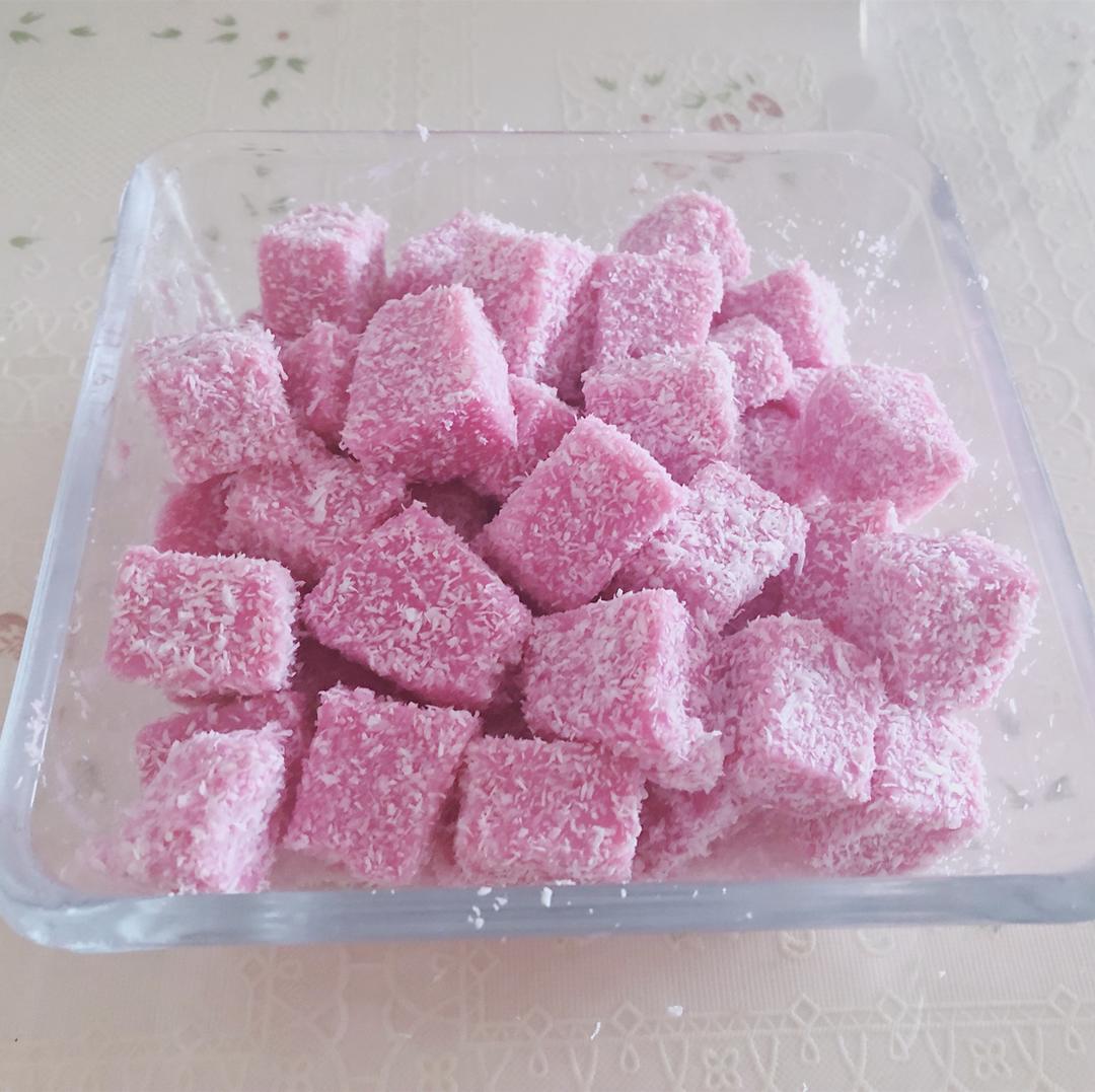 宝宝辅食：粉色牛奶小方-18M+