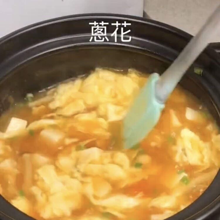 西红柿海鲜菇豆腐鸡蛋汤的做法 步骤15