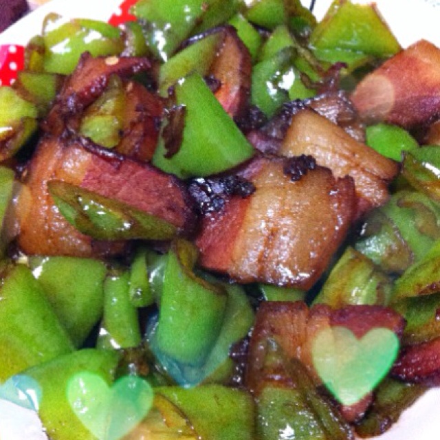 尖椒炒腊肉