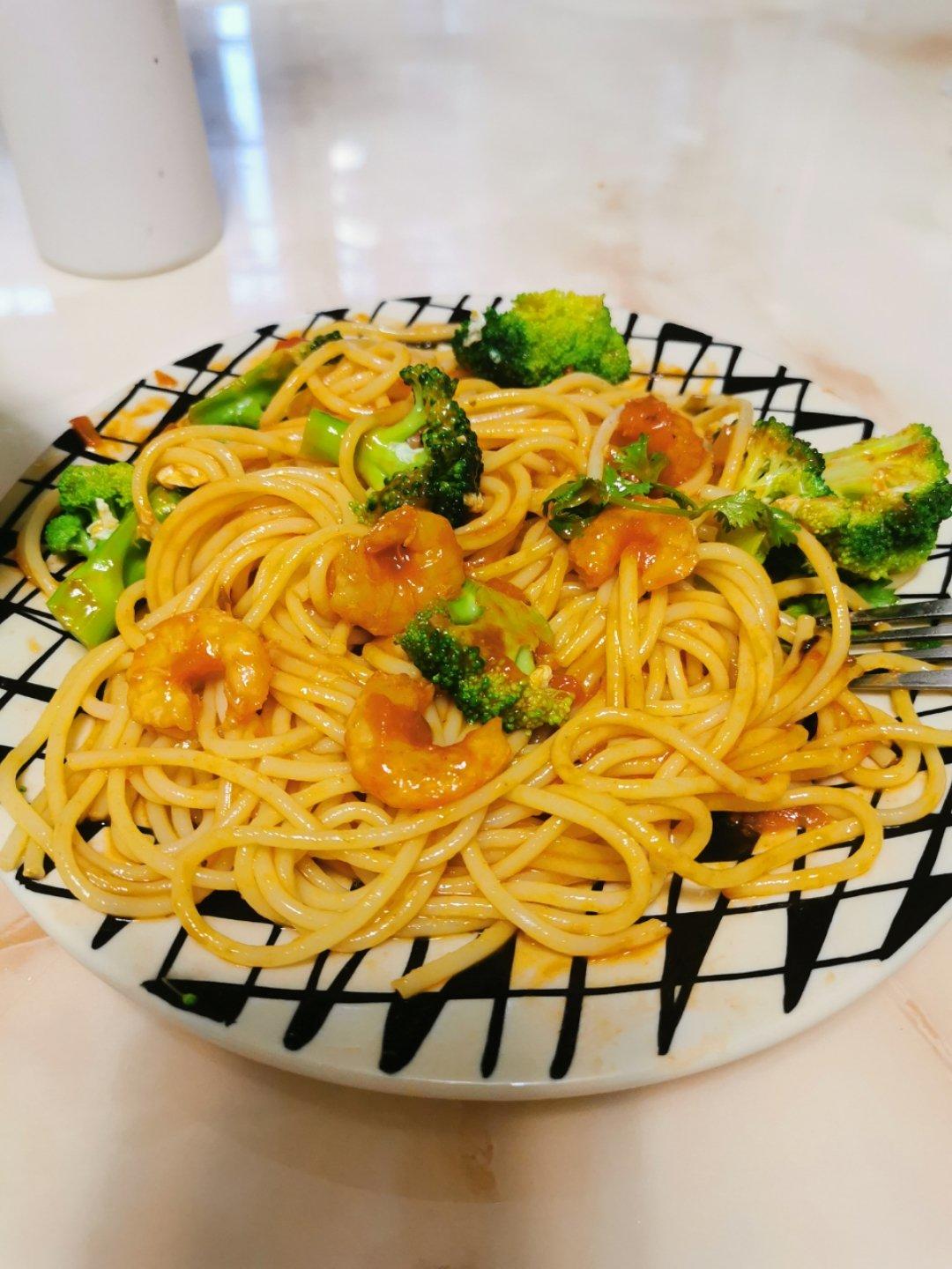 减脂|美味又低脂的虾油虾仁意大利面