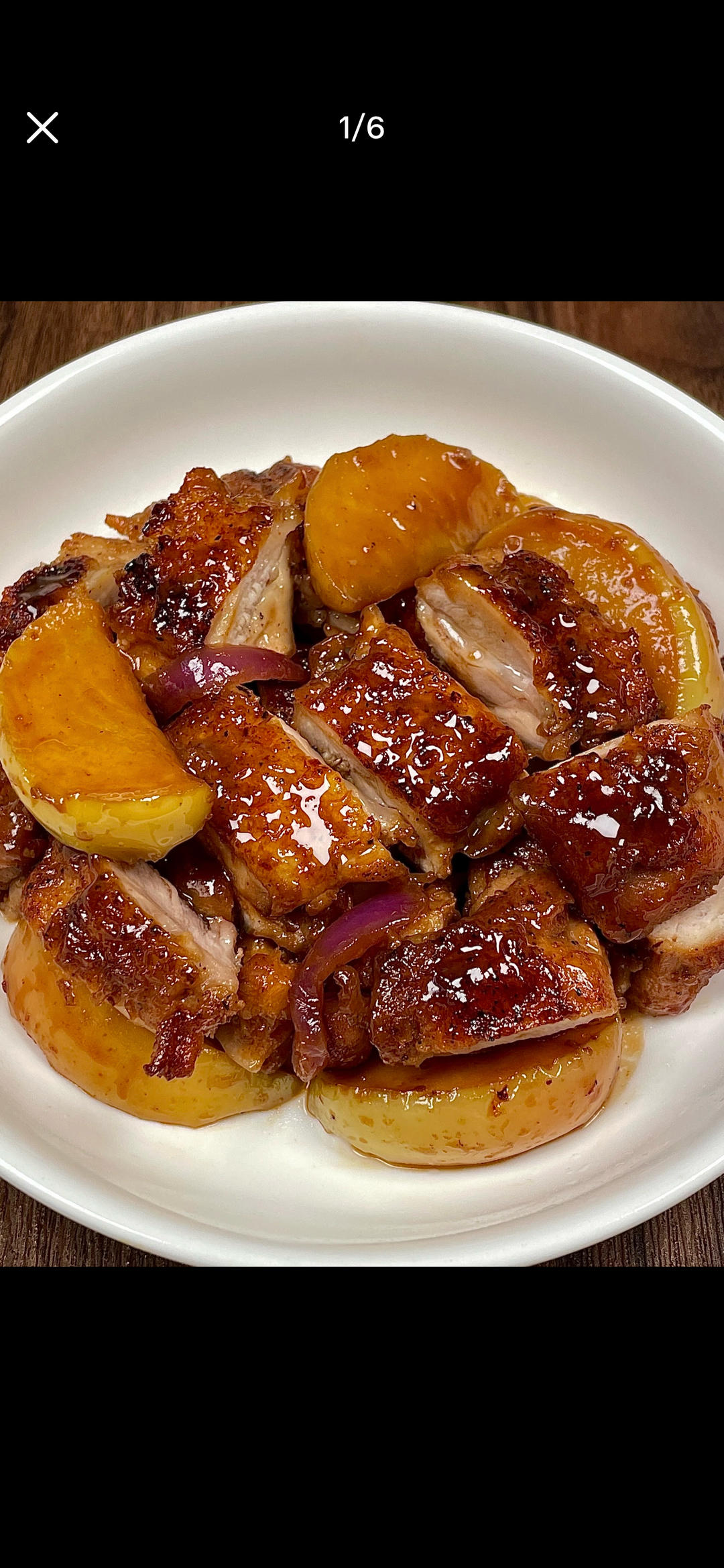 苹果洋葱焖鸡腿