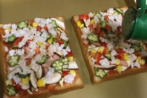 南极磷虾吐司披萨的做法 步骤9
