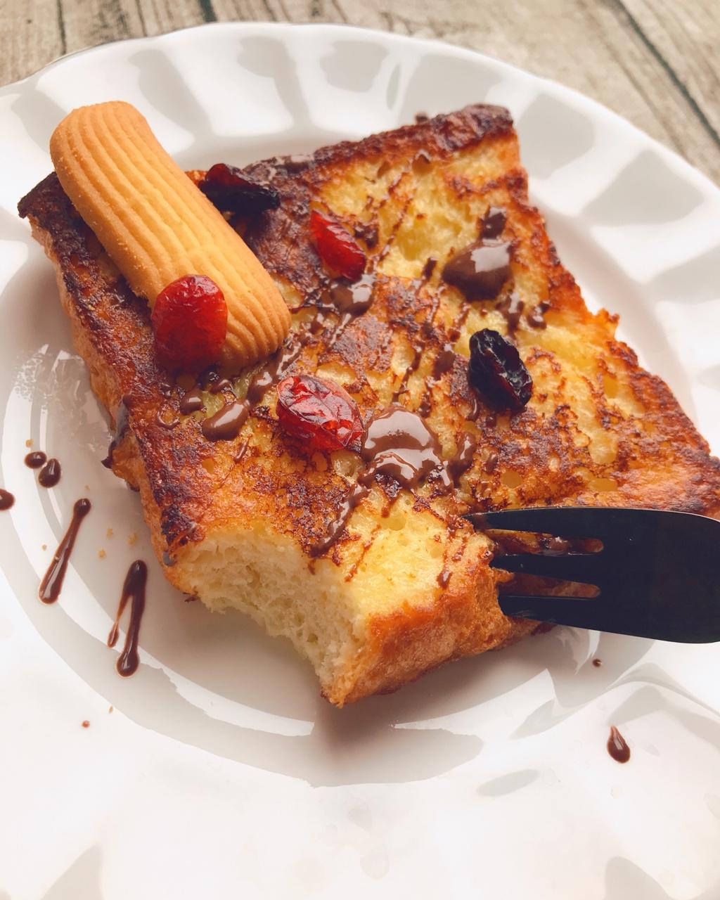 wendy雯儿做的炼乳西多士