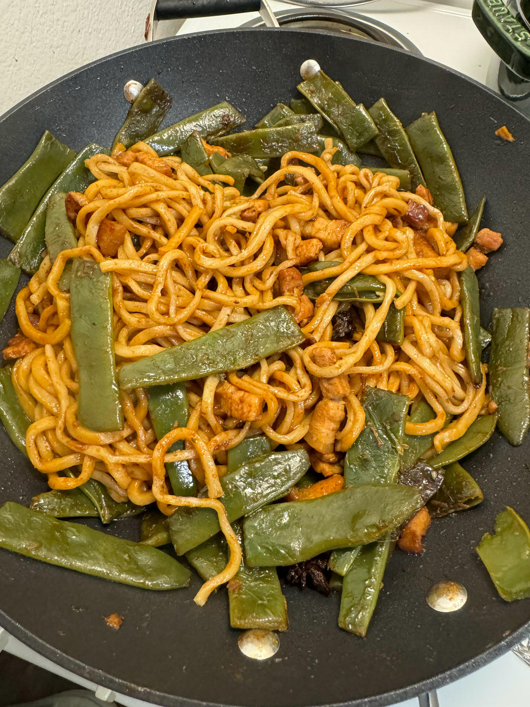 地道老北京扁豆焖面 豆角焖面 太好吃小心吃撑哦