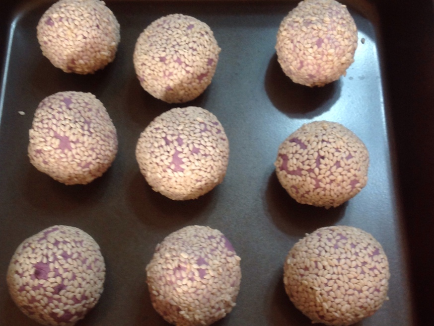 糯米紫薯奶酪球的做法