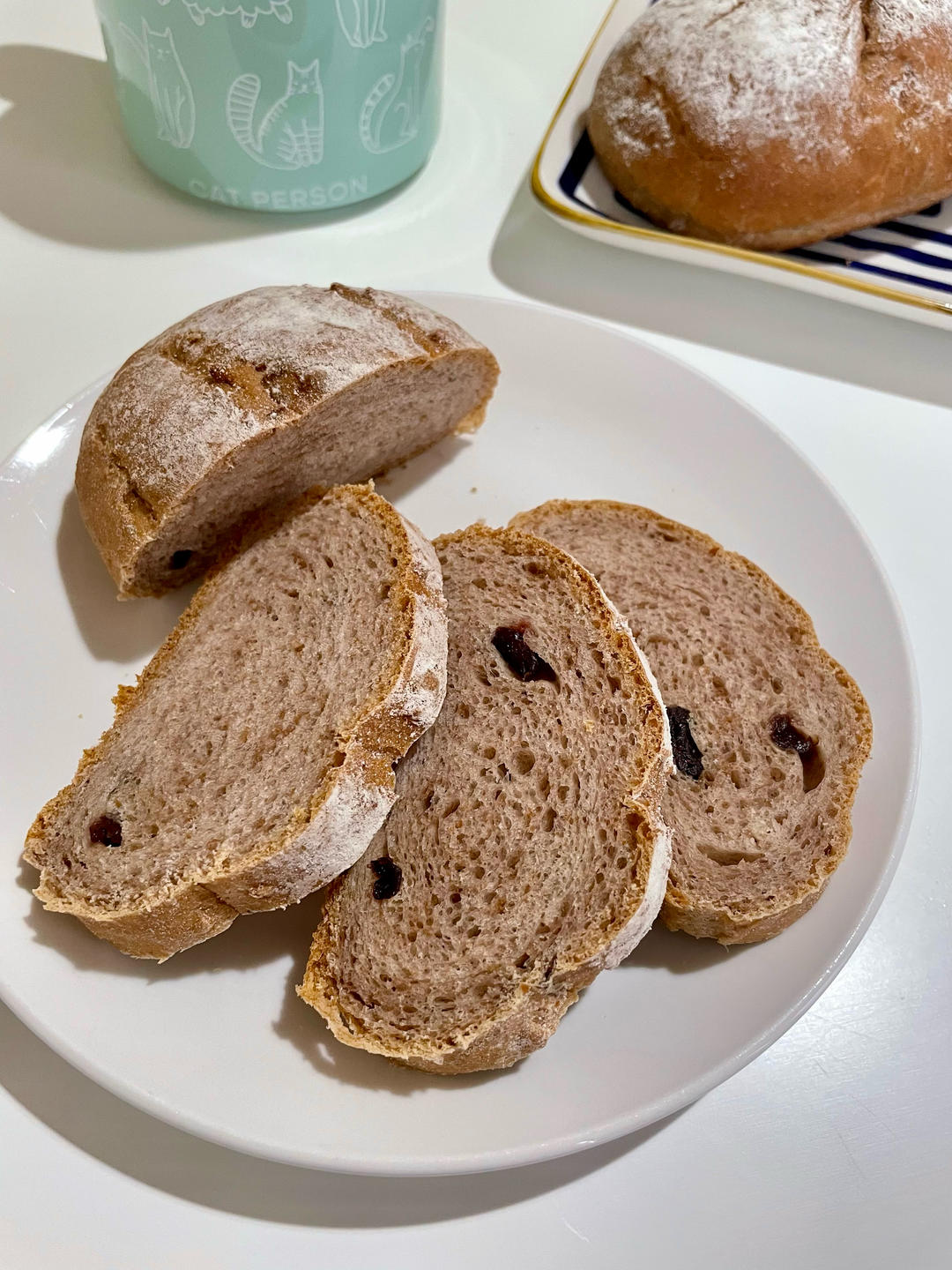 全麦蔓越莓核桃软欧包