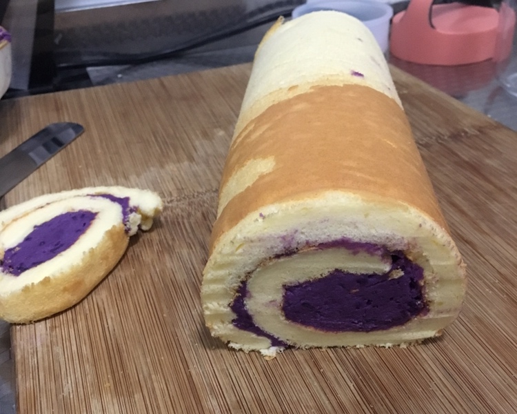 紫薯蛋卷/芋头蛋卷的做法 步骤5