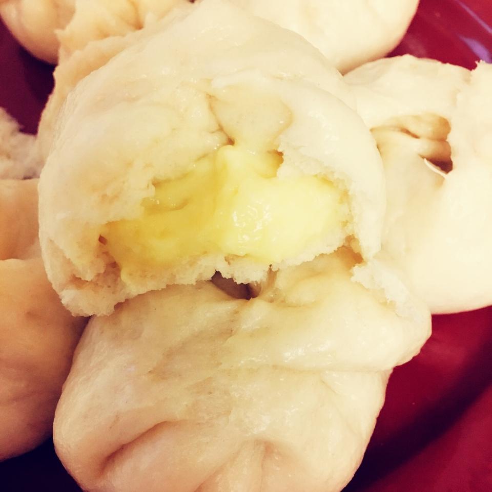 自制无油奶黄包