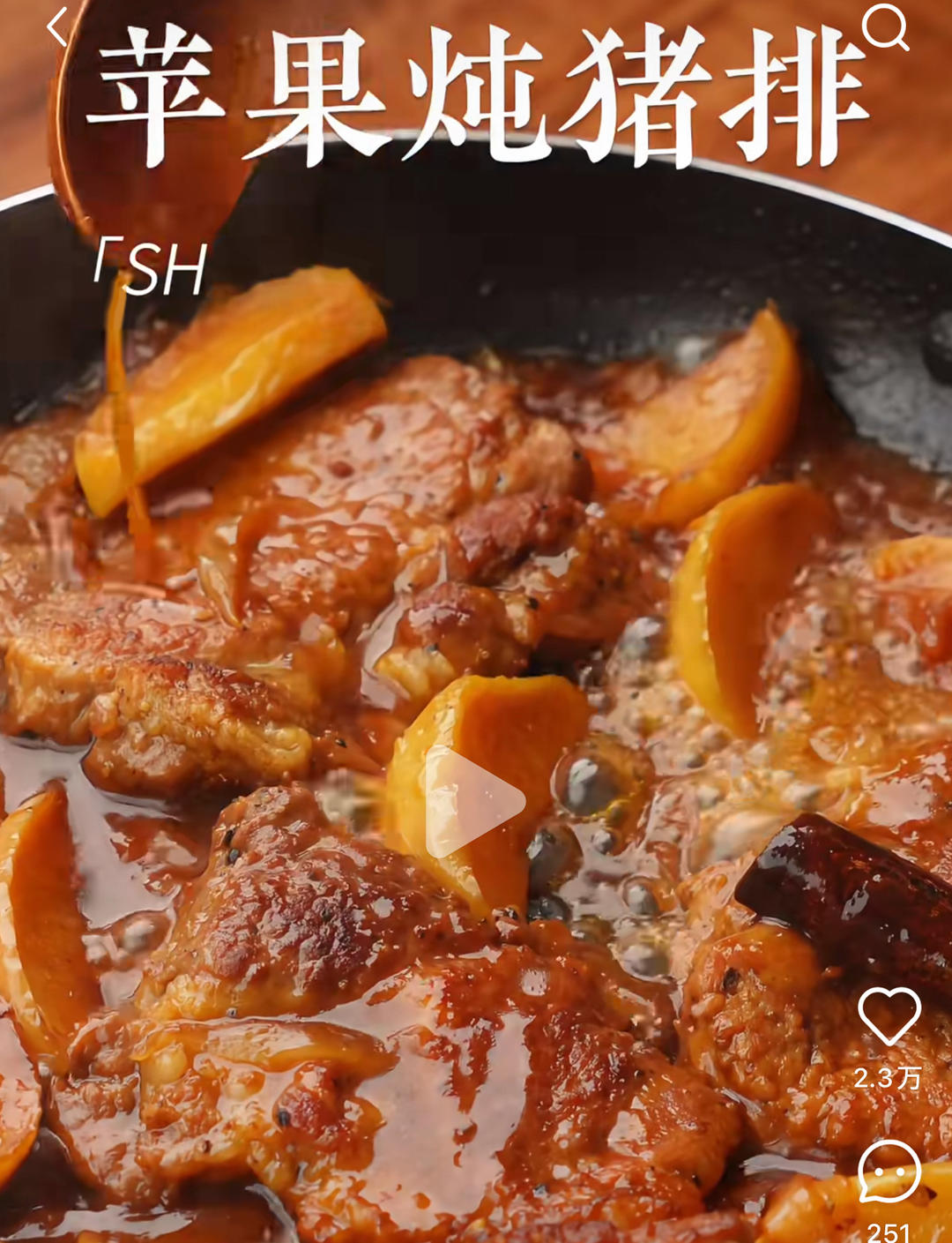 苹果炖猪排（自用）