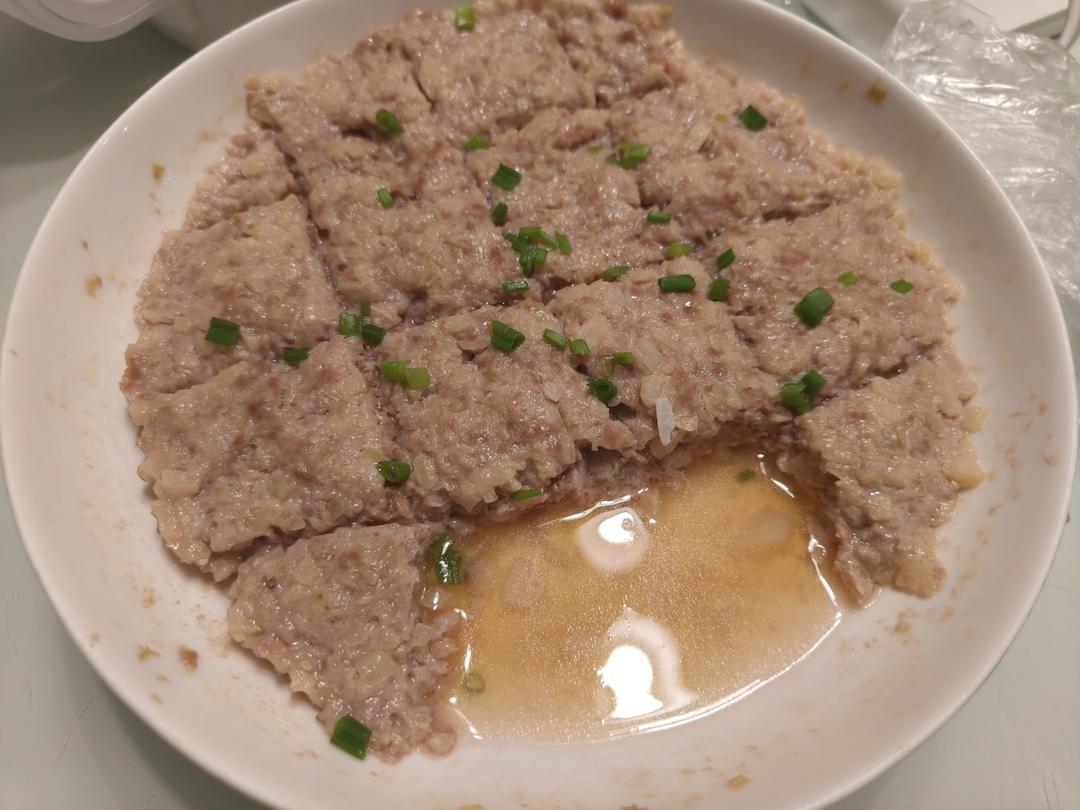 蒸香菇马蹄肉饼 丨小朋友的最爱系列