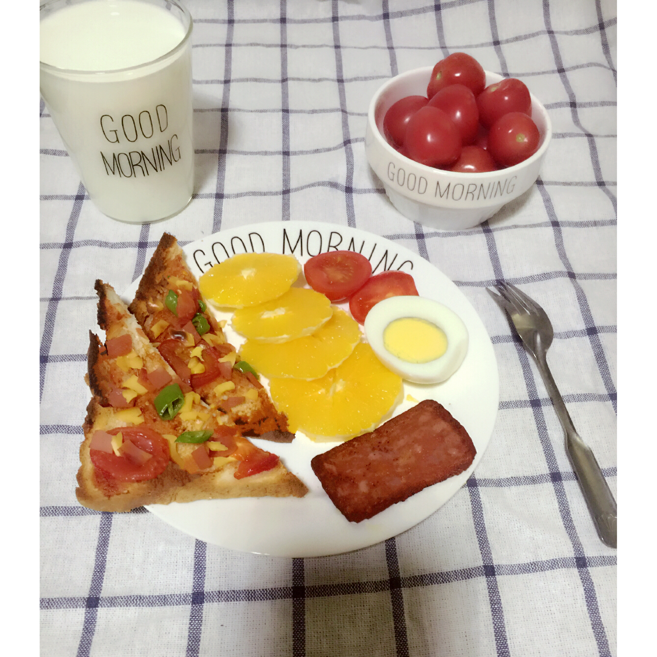 吐司培根小批萨