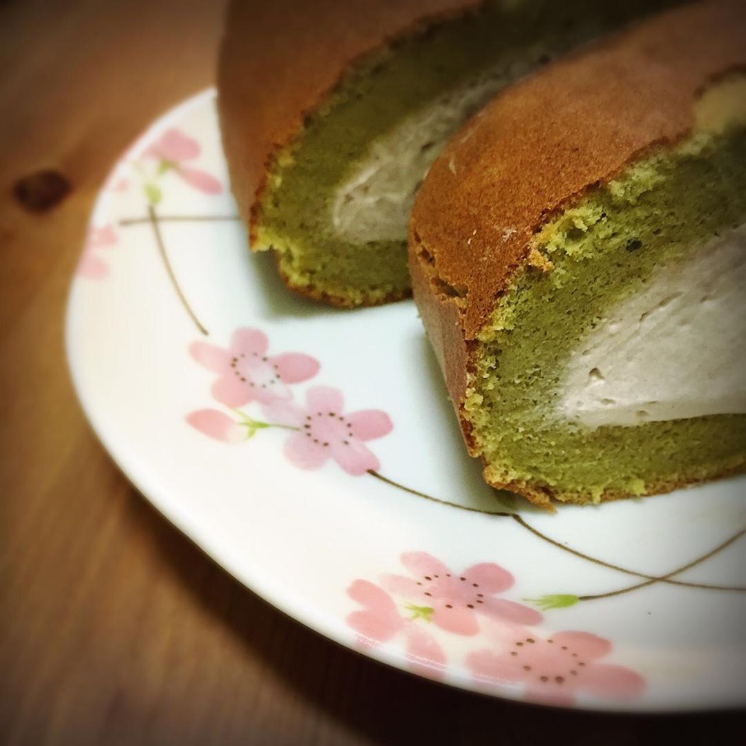 抹茶蜜豆蛋糕卷