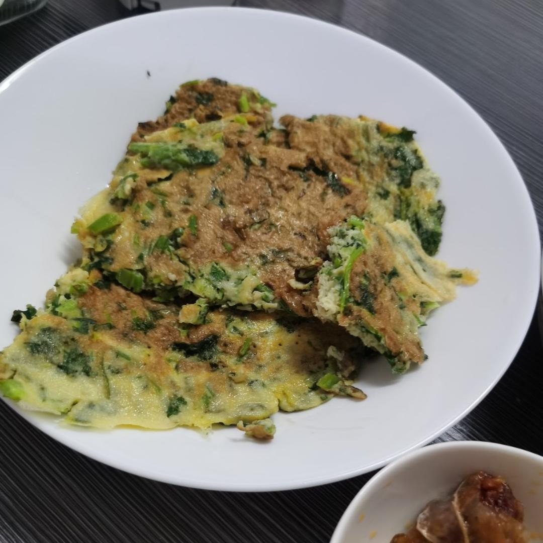 香菜鸡蛋饼