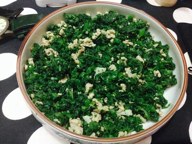 肉末南瓜叶的做法