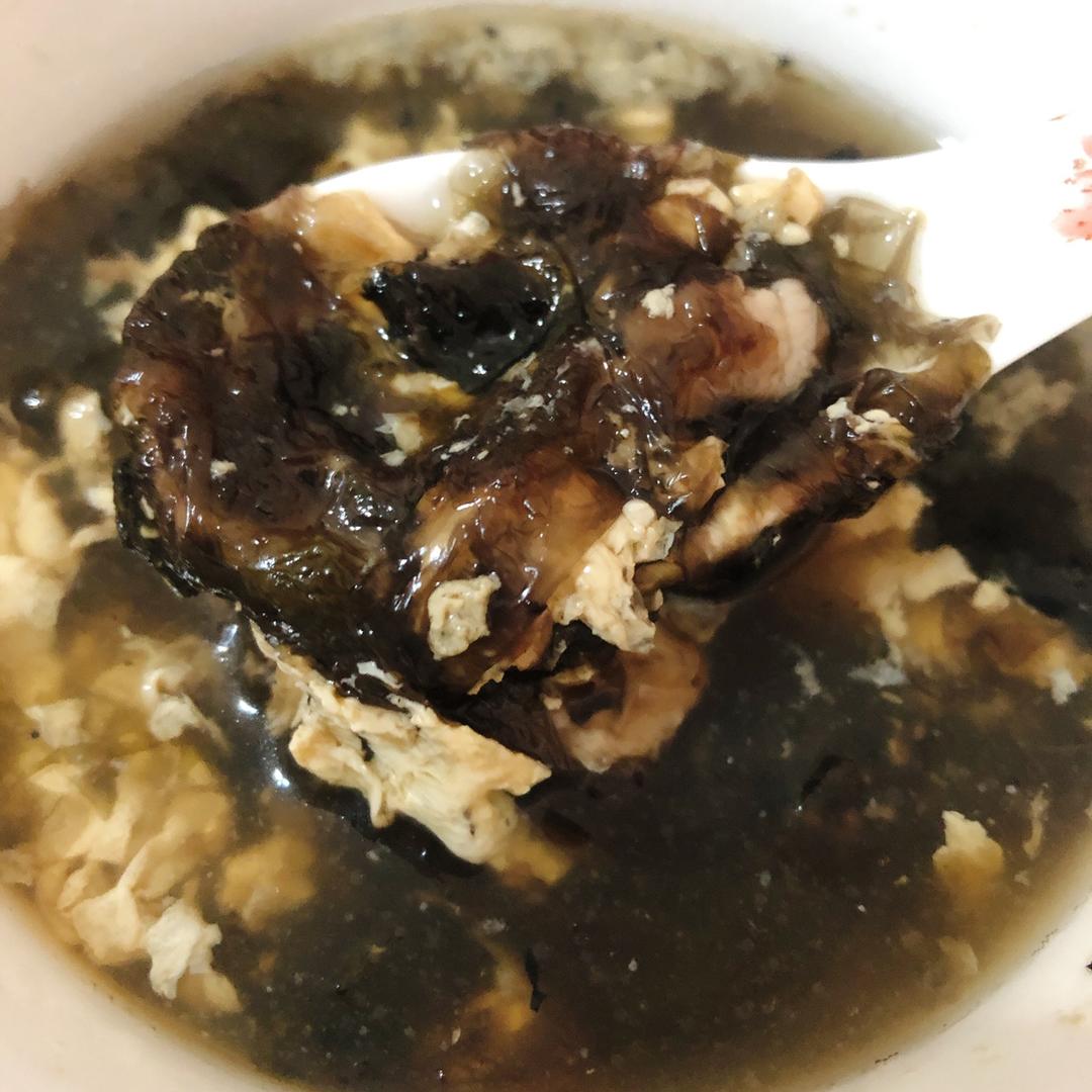 米飞miffelle做的紫菜瘦肉蛋花汤