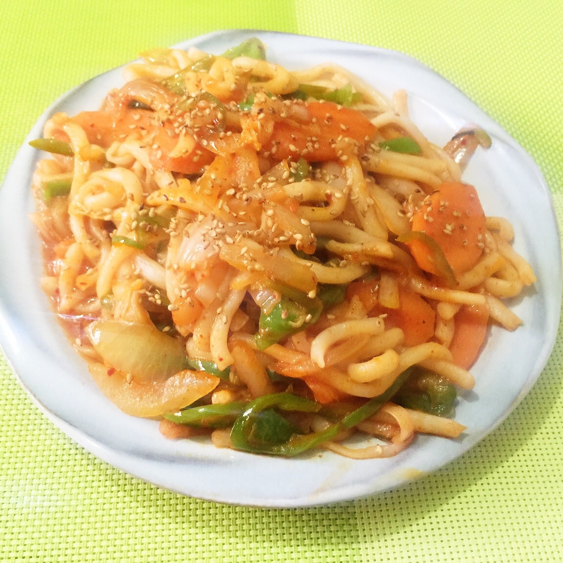 韩国泡菜炒乌冬面