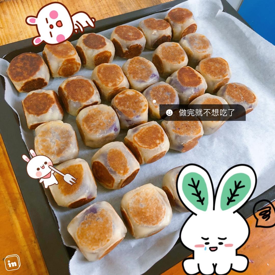 网红美食【仙豆糕】之紫薯&红豆馅