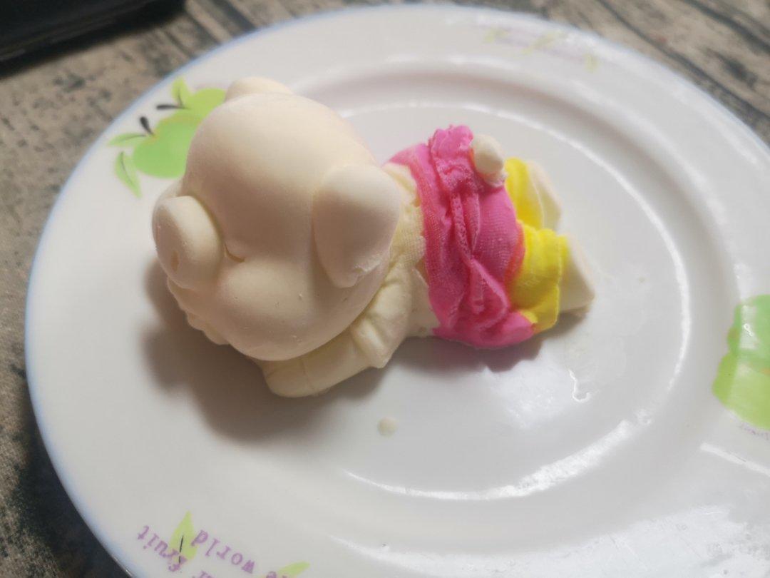 口水猪慕斯，卡通猪慕斯，立体猪，粉红猪小妹