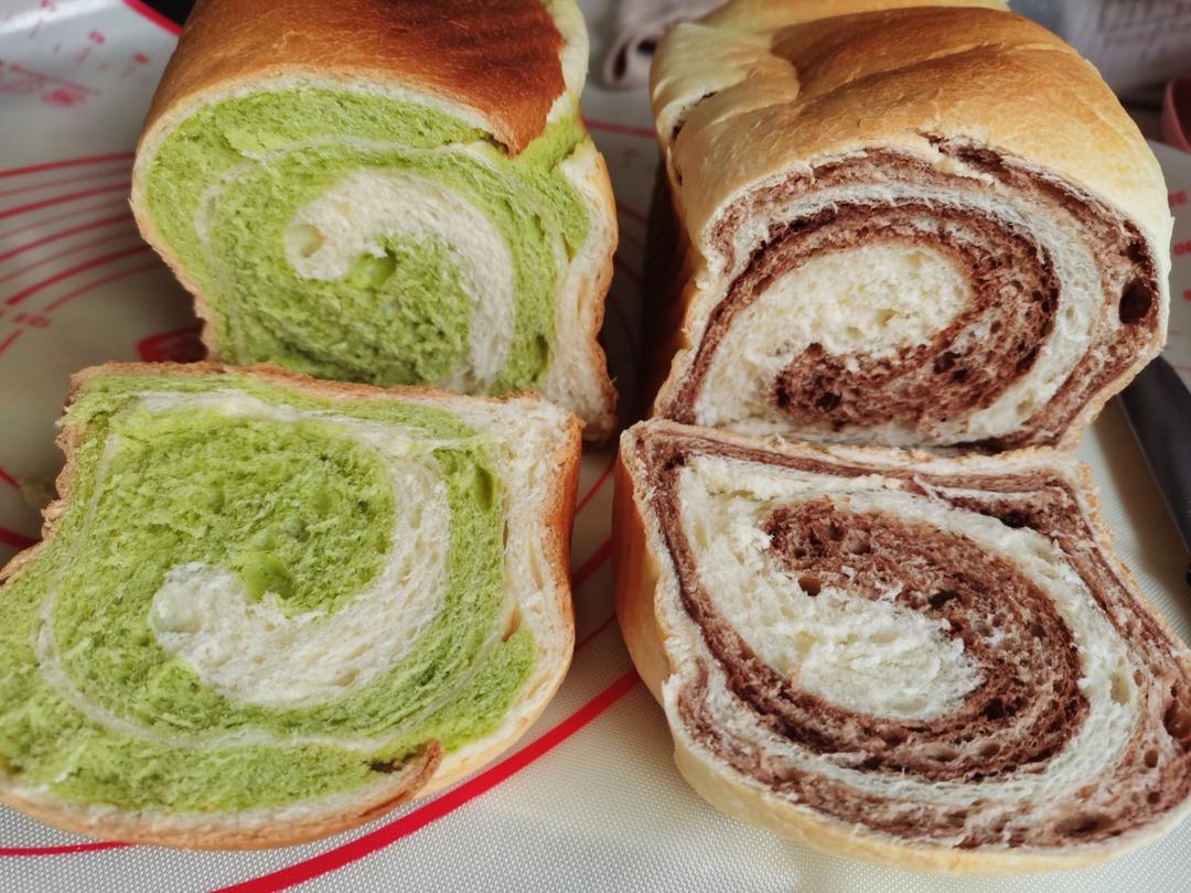 抹茶蜜豆吐司