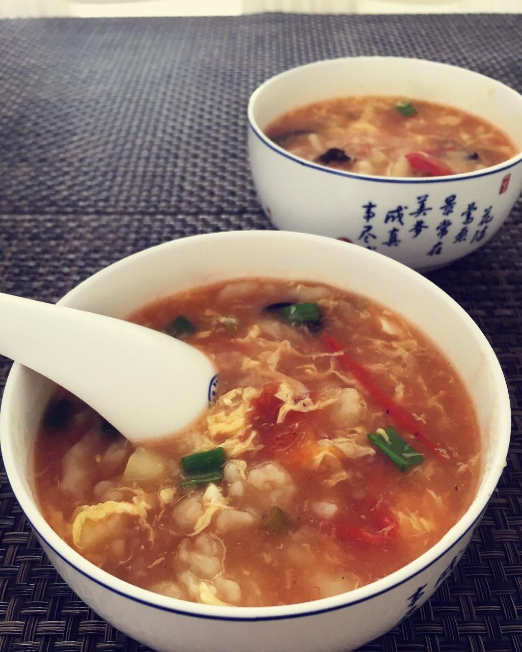 西红柿鸡蛋疙瘩汤