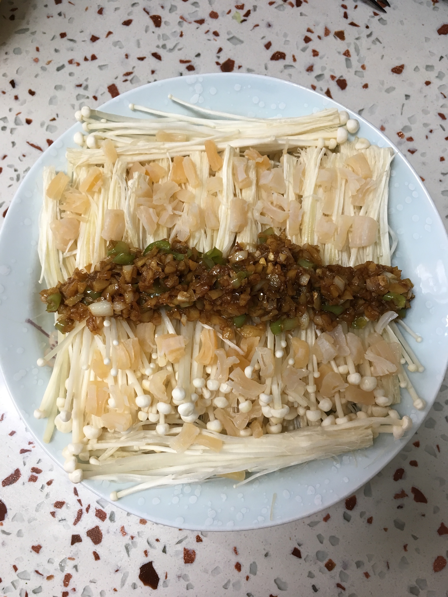 蒜蓉干贝金针菇的做法