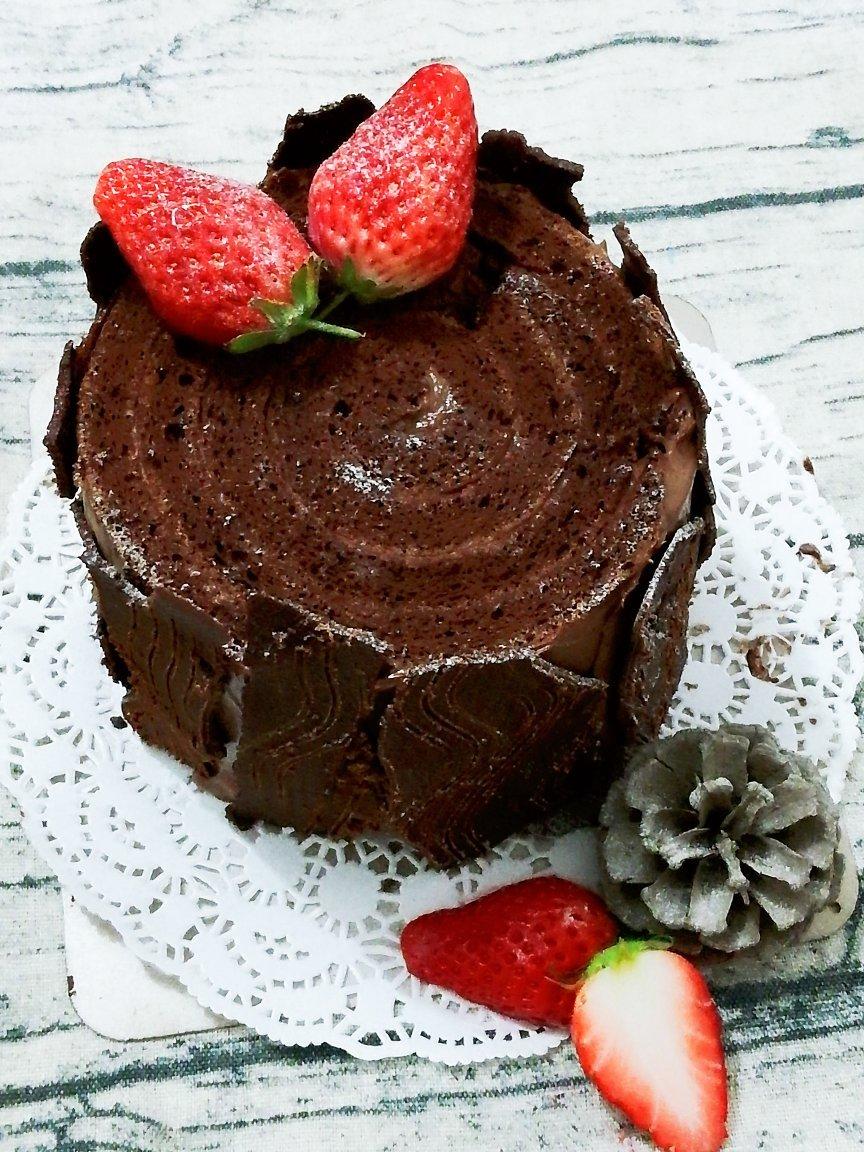 【圣诞树桩蛋糕】