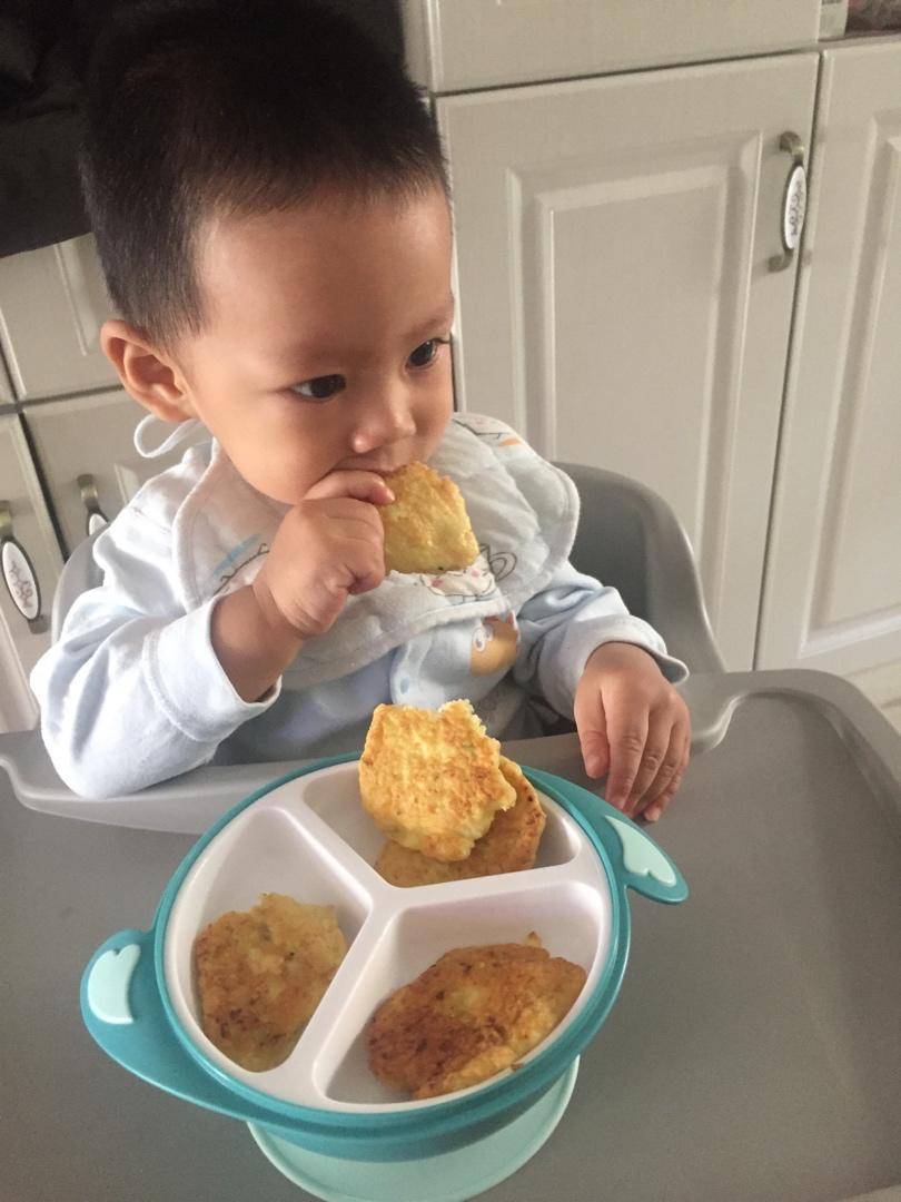 菠菜虾仁饼(可当一岁宝宝辅食)