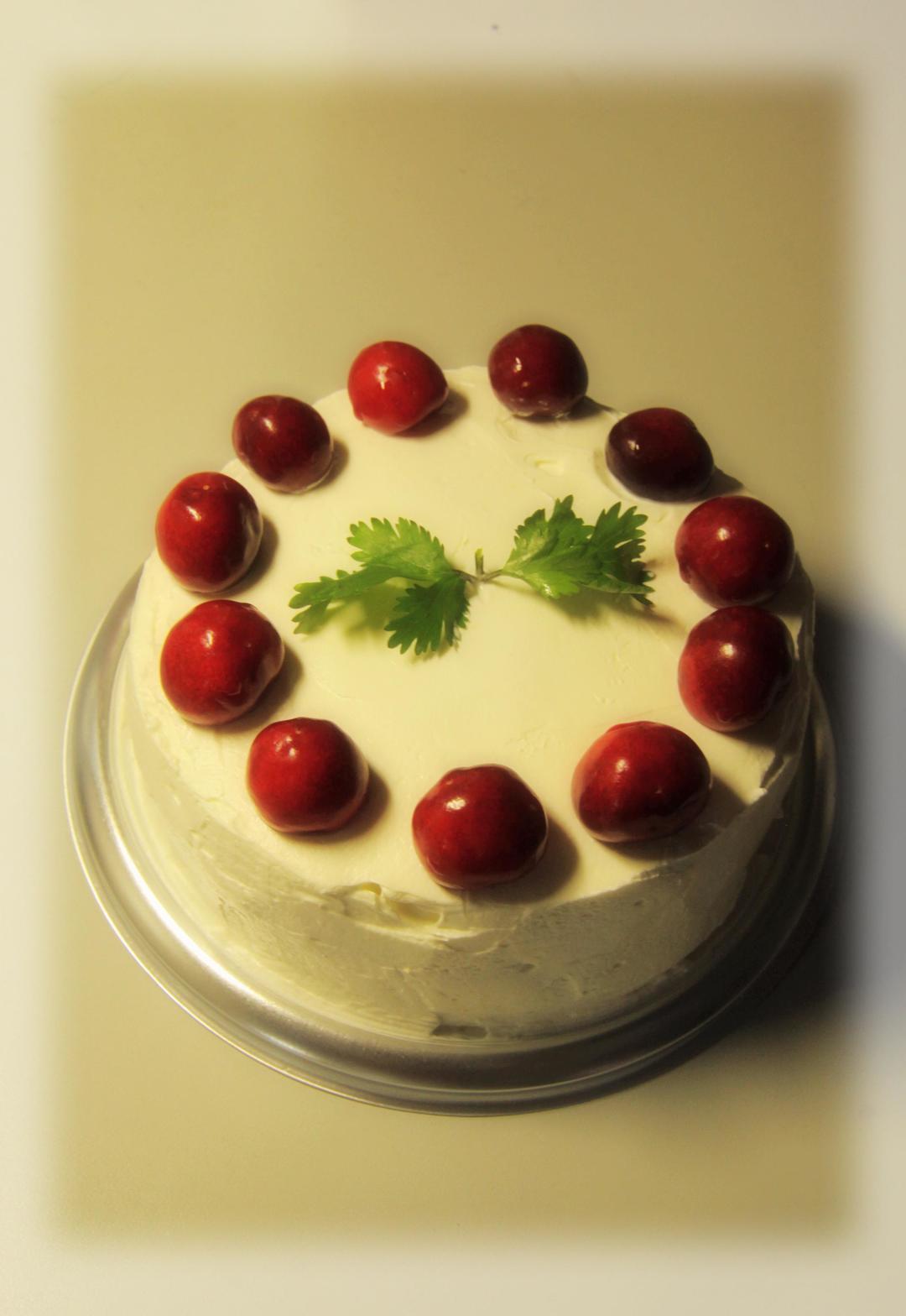 樱桃奶油芝士蛋糕的做法 步骤4